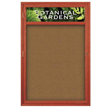 United Visual Products Sliding Glass Door Radius Letterboard, Hdr, 96"x48", Black/Blue Vinyl UV9024ACSH-BLACK-BARBLU